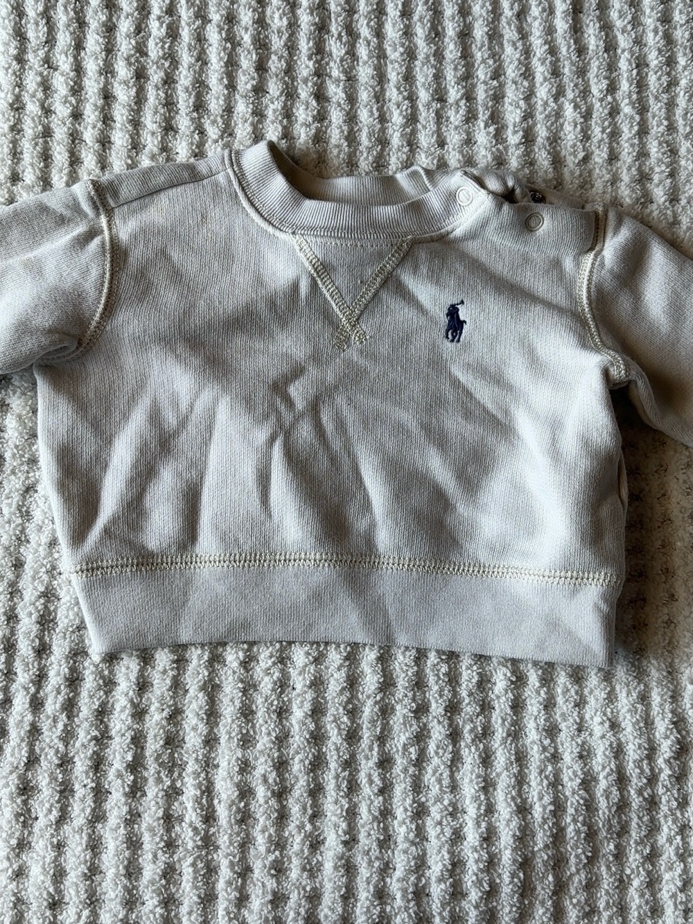 Baby Polo Ralph Lauren Cream/Tan Baby Sweater